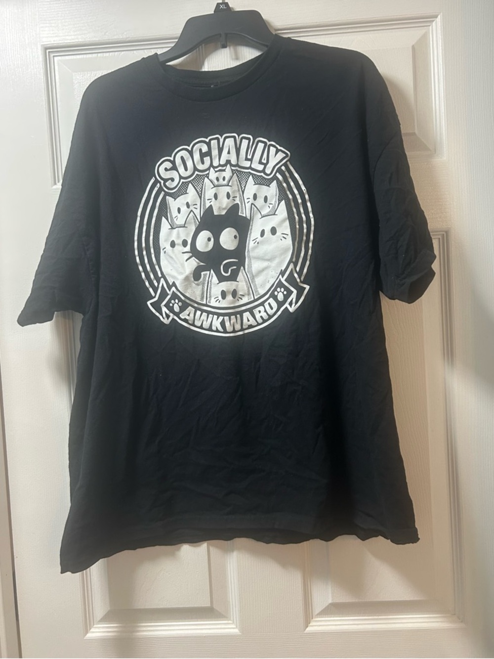 Hot Topic Black Graphic Tee with White Cartoon Print - 2XL - Picture 2 of 5